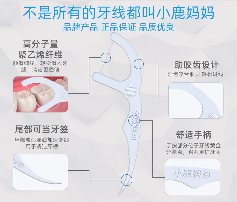 Product Introduction of FAWN MUM Floss Disposable Independent Packaging Ultra-Fine Dental Floss Toothpick Dental Floss Box Bags Floss Wholesale 22
