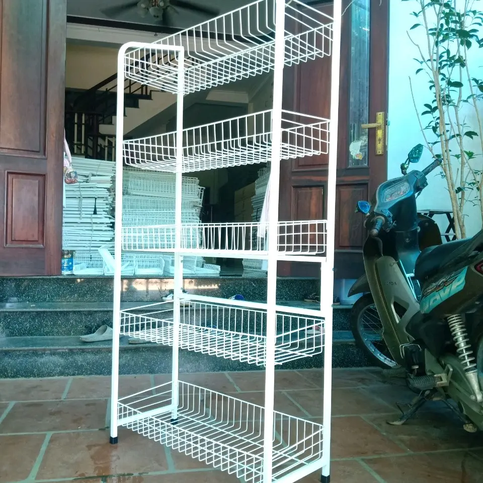 Kệ sắt 5 tầng đa năng, kệ quầy tạp hóa, siêu thị KT 150*70*30cm