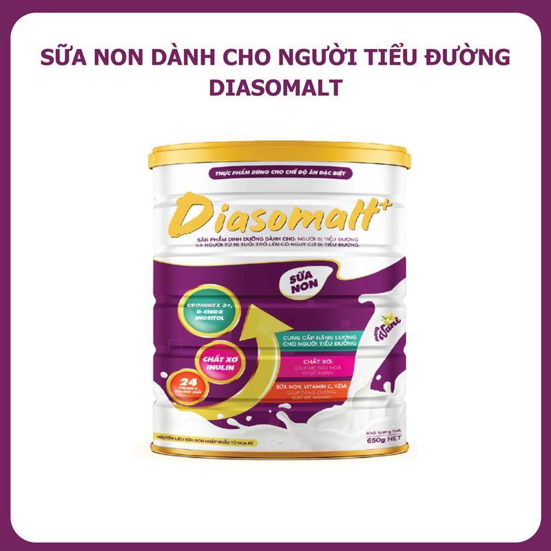 COMBO 2 lon Sữa Diasomalt Dinh Dưỡng Dành Cho Người Tiểu Đường 650gr 1