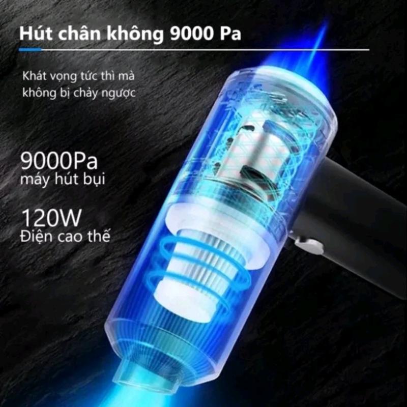 Máy Hút Bụi Cầm Tay Mini Không Dây, 120W - 9000PA, Hút Cực Mạnh, Mini Nhỏ Gọn Tiện Lợi 2