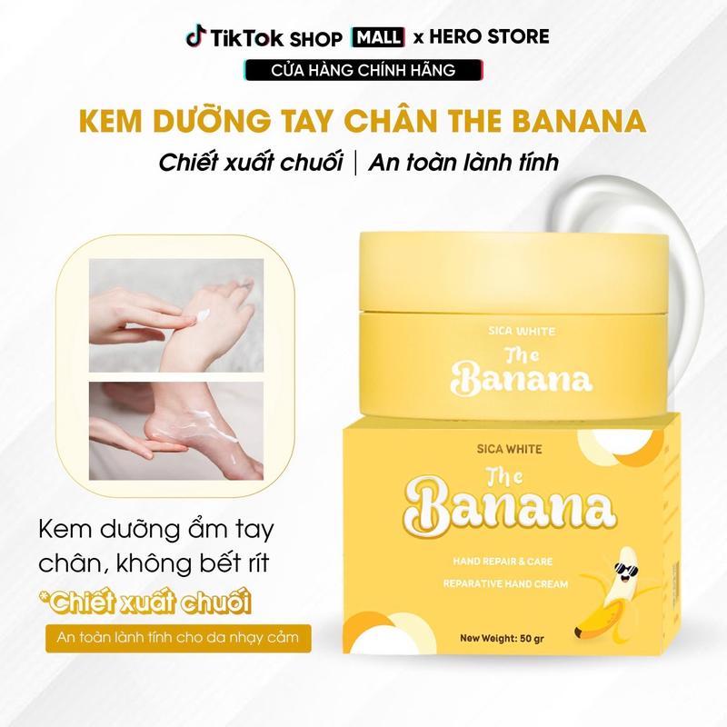 [H53] - Kem Dưỡng Ẩm Da Tay Chân THE BANANA (50g) - Hỗ Trợ Mềm Mịn, Dưỡng Ẩm Chuyên Sâu Cho Da Tay, Chân, Gót Chân Nhạy Cảm