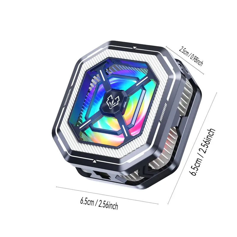 HL01 Magnetic Phone Cooler, 2 in 1 Phone Cooling Fan, Magnetic Back-clip Cooling Fan Radiator, Universal Mobile Phone Cooling Radiator, Phone Accessories 1