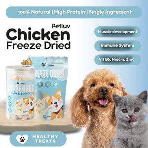 Petluv Chicken Freeze Dried Snack/Chicken Treat untuk Anjing Kucing