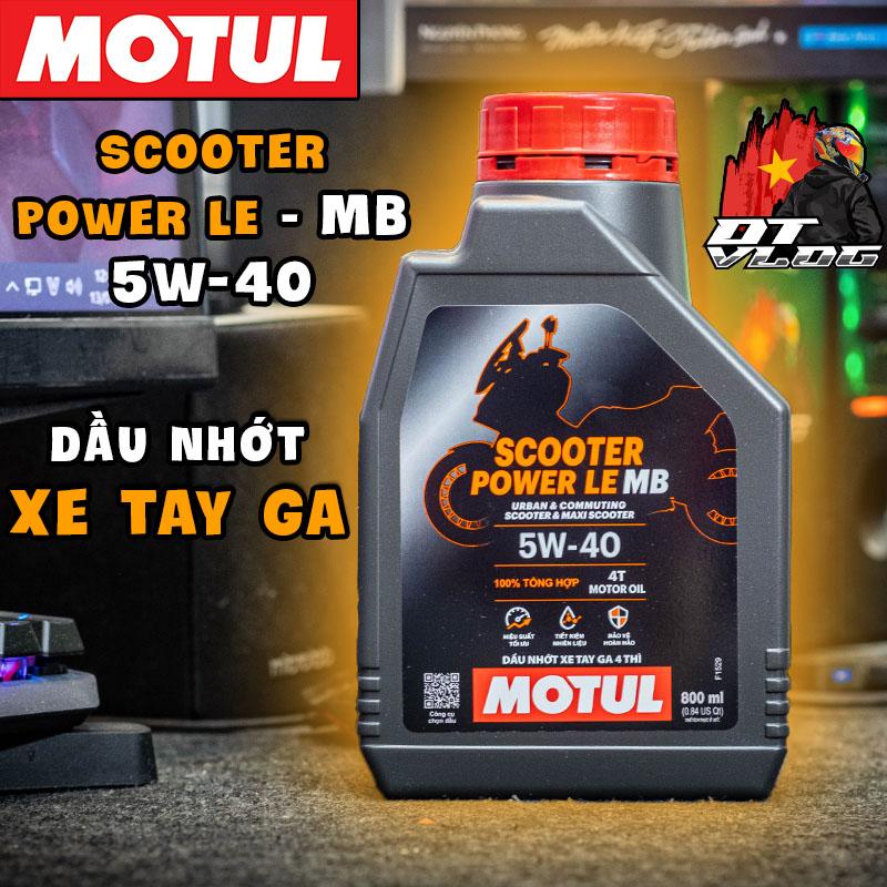Dầu nhớt xe Tay Ga Motul Scooter Power Le 5w40 MB API SP Cao Cấp Mẫu Mới