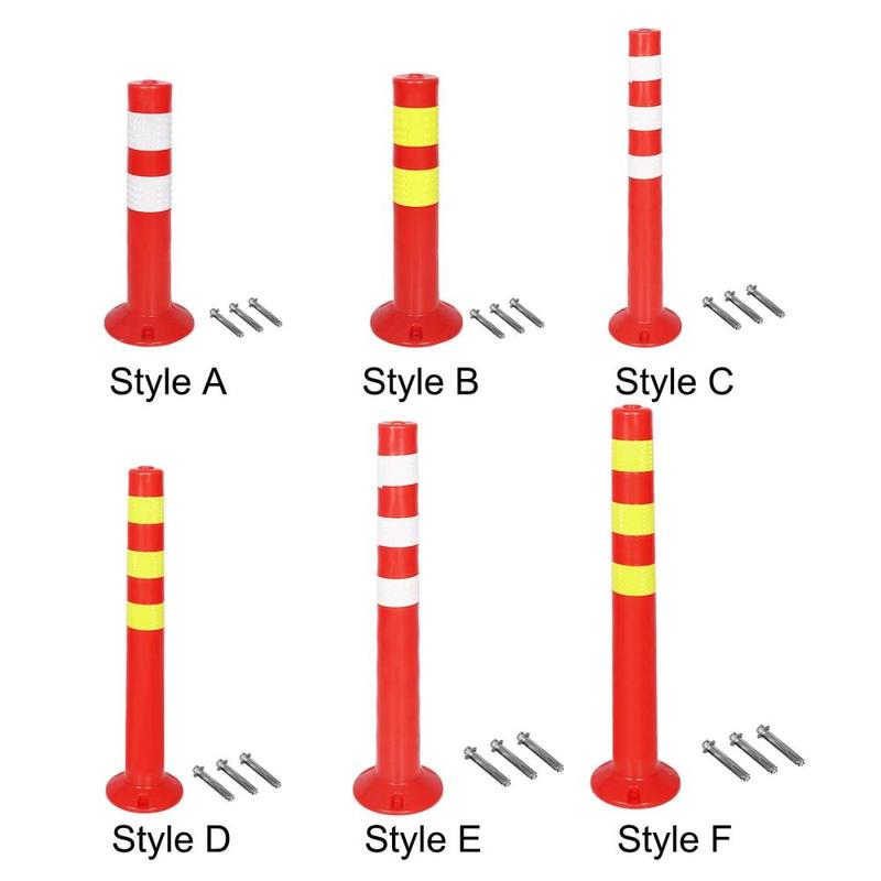 Reflective Pipe Warning Post Parking Barrier Pole Safe Bollard Post for Industrial Storefront Sidewalks Traffic Area Hotels 1