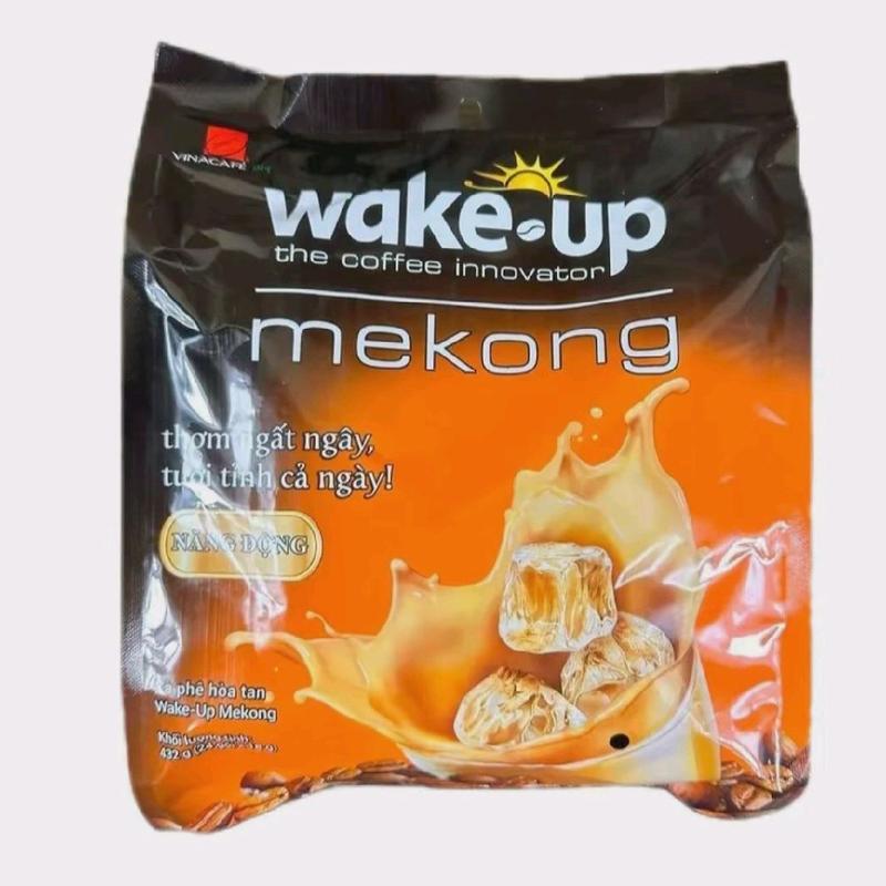 Combo 3 bịt Cafe sữa Wake Up Mekong Mẫu mới (1 bịt 24 gói ×18g Coffee Cà Phê 5