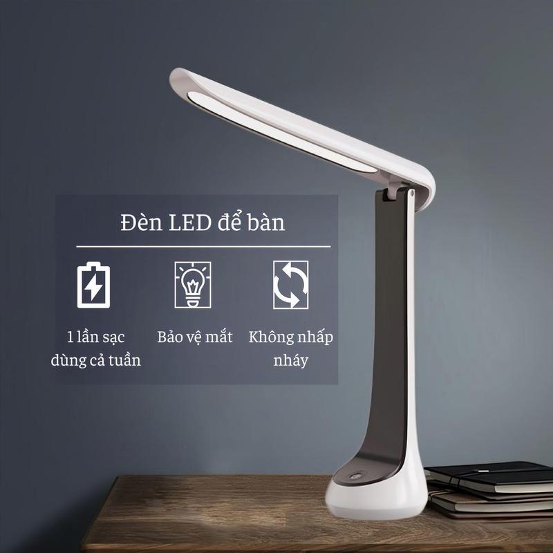 Đèn bàn học, đèn bàn làm việc gấp gọn thông minh, ánh sáng tự nhiên bảo vệ mắt, tích hợp pin lithium sạc tiện lợi, thiết kế hiện đại, điều chỉnh độ sáng linh hoạt, phù hợp học tập và làm việc hiệu quả lamp  lamp đèn  học
