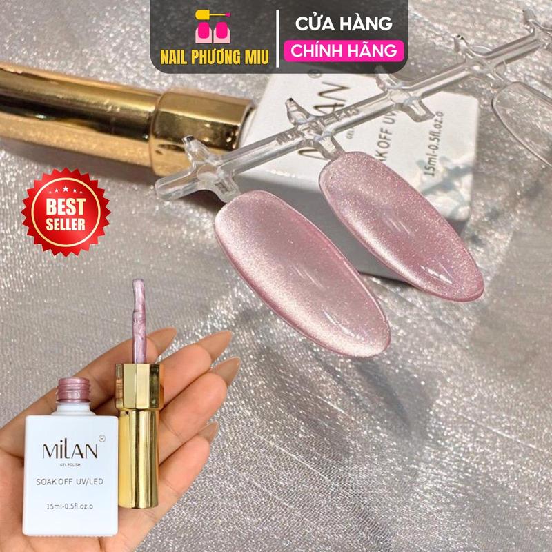 Sơn Mắt Mèo Ánh Trăng Số 05 Màu Hồng Nhạt Milan Vendeeni Lẻ Siêu Hot Chai 15ml, Sơn Gel Đậm Đặc, Nhũ Mắt Mèo Siêu Mịn Đẹp Làm Nail Siêu Sáng Nữ Women