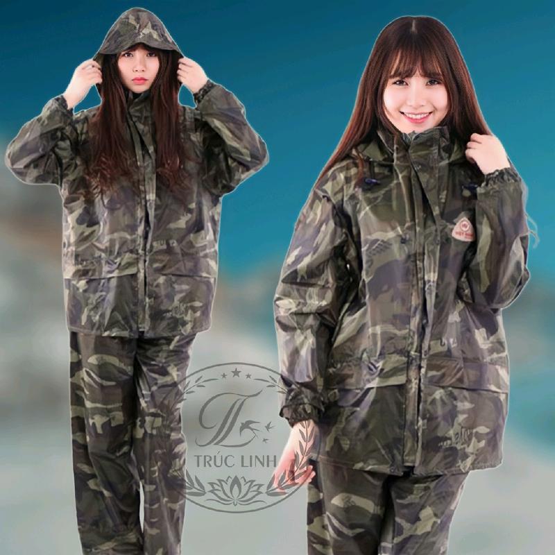 Áo Mưa Bộ Rằn Ri ( Hàng 1 Lớp ) Siêu Nhẹ Vải Dù PVC Chống Thấm Tốt