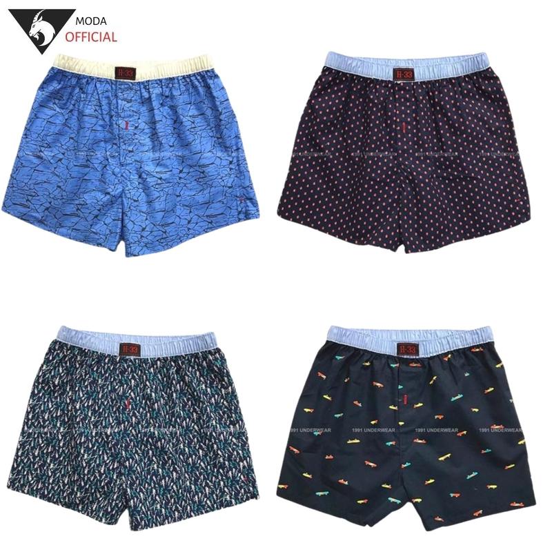 ( Đọc Kỹ Mô Tả Sản Phẩm) Combo 3 Quần Đùi Ngủ Nam H33 MODA Sợi Vãi KATE Mặc Thoáng Mát Dễ Chịu Giặc Mau Khô Nhiều Màu Sắc