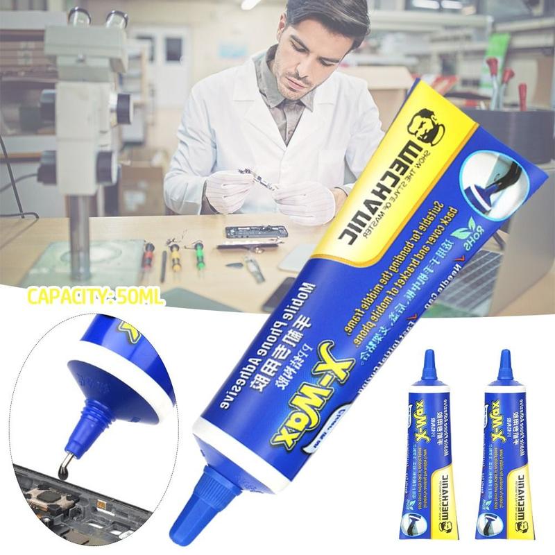 Product Introduction of Quick drying X-MAX PP Structural Adhesive Glue 50ML Black Transparent Repair Border Glue Universal Adhesive Phone Frame LCD Screen Back Cover Repair 10