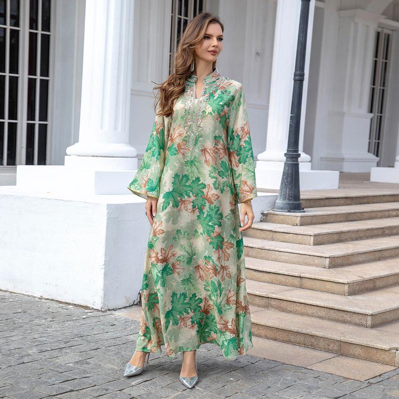 Product Introduction of Ome Muslim Djellaba Women's Clothing DUBAI Turkish Clothing Embroidery Fashion Female Dress Fashion 16