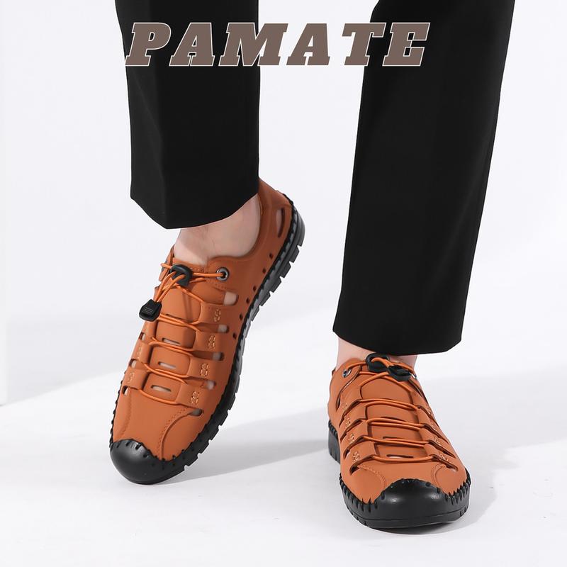 Sepatu santai pria kulit yang trendy dan bernafas Casual Shoes Kasual Sneakers 3