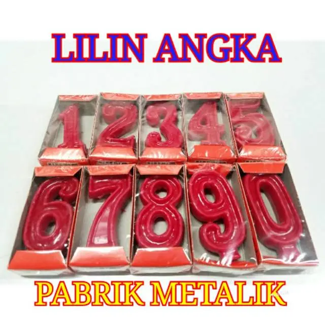 Lilin Angka Merah / Lilin Ulangtahun Merah 0
