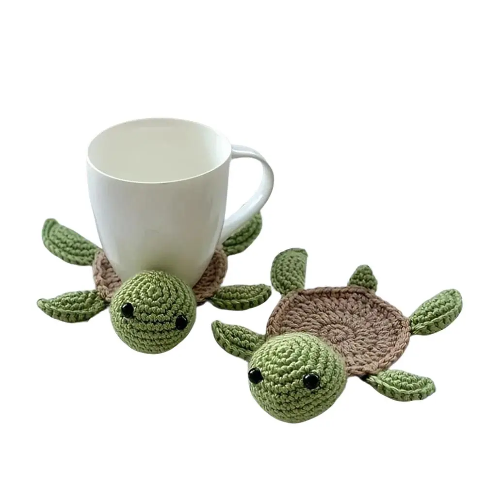 Cute Animal Design Tea Coaster, 1 Count Handmade Crochet Insulated Table Protector, Kitchen Accessories, Summer for Gift