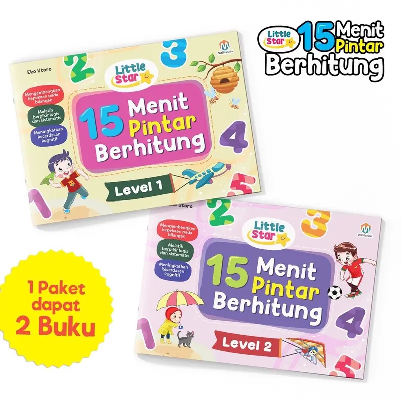 Buku Belajar Berhitung - Little Star 15 menit Pintar Berhitung (Usia 3+) Ziyad Books 0
