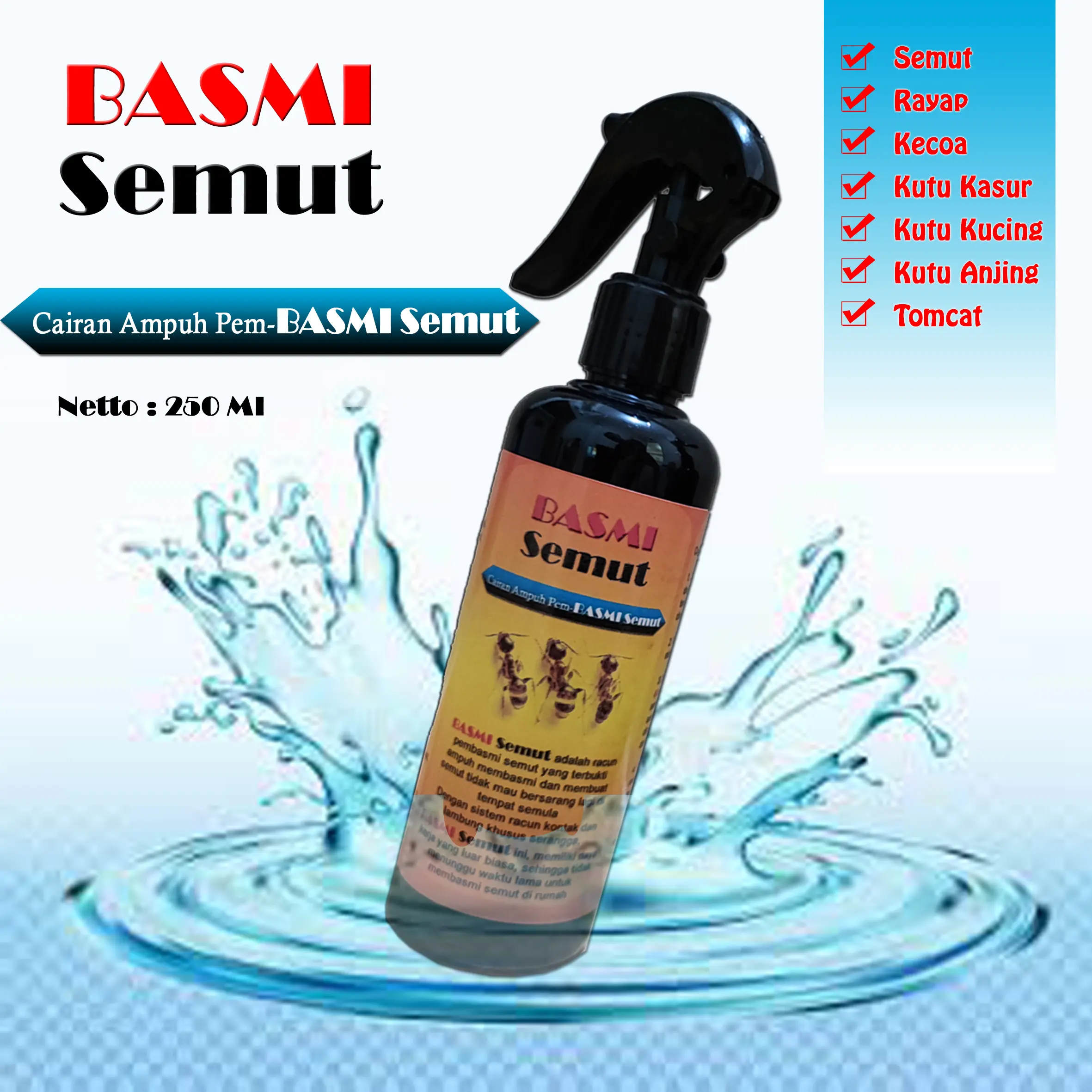 BASMI SEMUT Cairan Pengusir Semut 250 mL