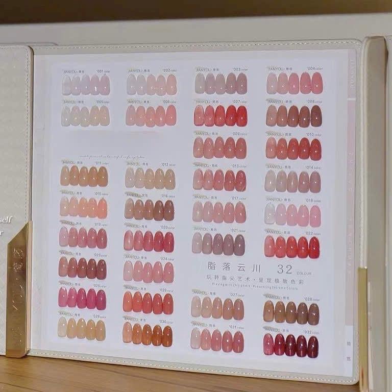 Set Sơn Gel Thạch 32 Màu AIVENNHUY BẢNG DA Cao Cấp - Kèm Bảng Màu Gel 15ml Màu Sắc Đa Dạng - Nữ Women