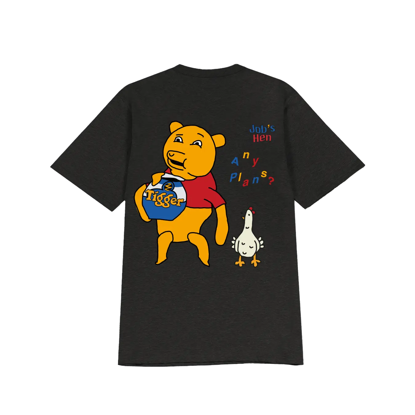 Job's Hen Any Plans? Tee (Black / Cream)