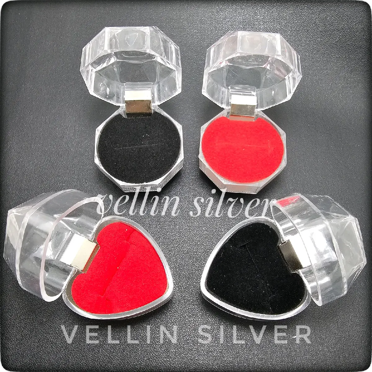 Kotak Box Cincin Mika Bening Kecil Tempat Untuk Satu Cincin