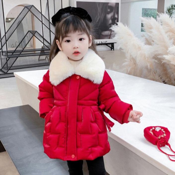 AK1 Áo khoác lụa bóng bông dầy sụ lót nhung, siêu ấm mặc thời tiết rét Đại Hàn mùa đông siêu xinh cho bé gái hàng Cao Cấp (  tặng túi xách thêu) Len