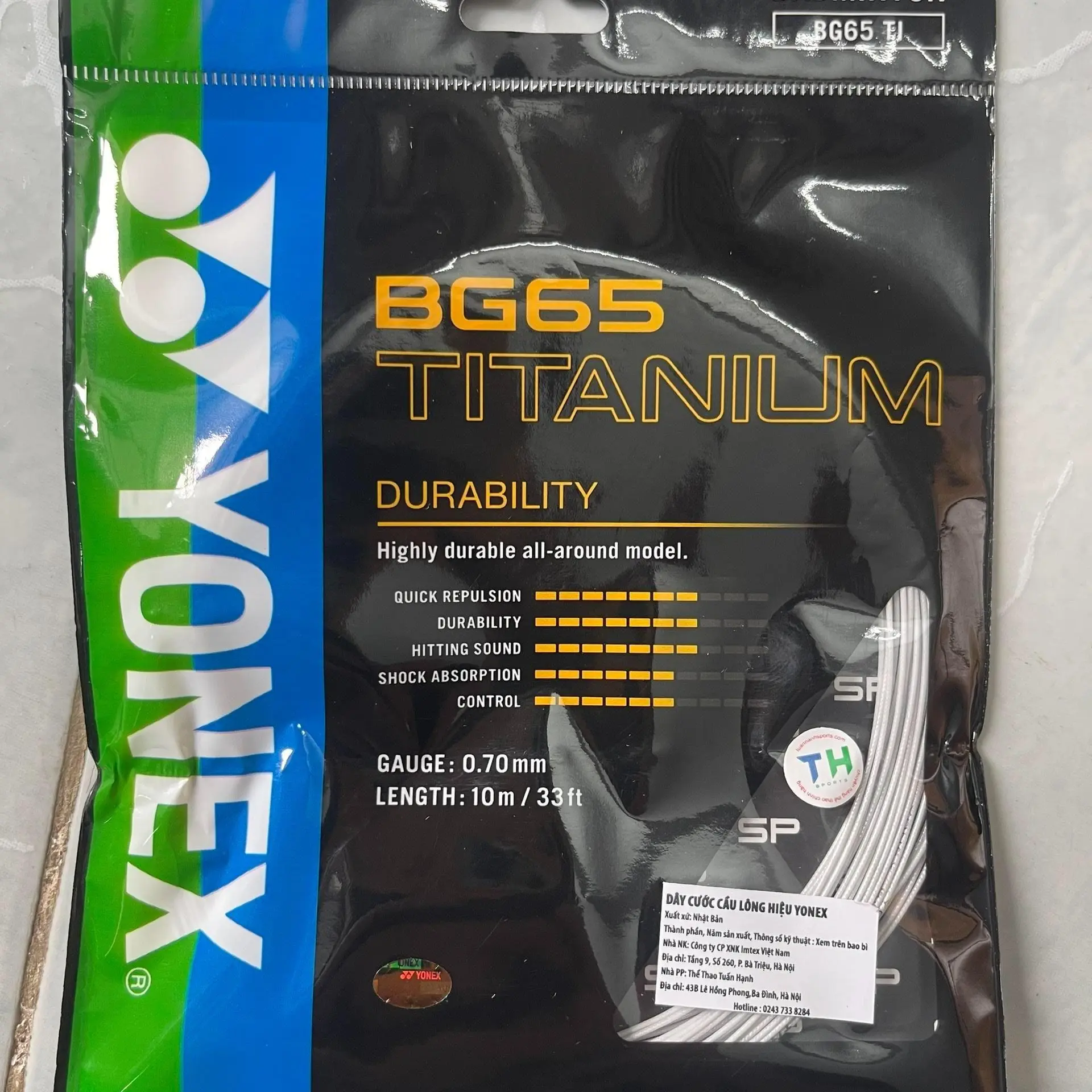 Dây cước căng vợt cầu lông Yonex. BG 65 Ti, BG65, 66 Ulti, BG80, BG 80 Power, Nano 98, Nano 95, Exbolt 65, Exbolt 63, Exbolt 68 Cán Vợt Sport