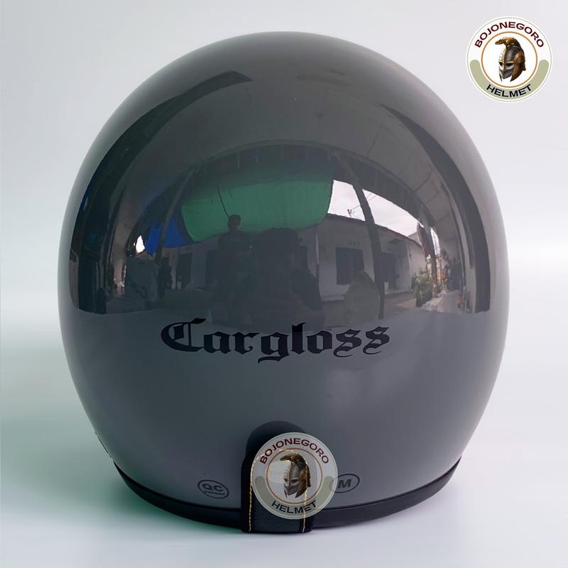 Helm Cargloss cfm DARK GRAY GLOSY Half Face Original Helmet 1