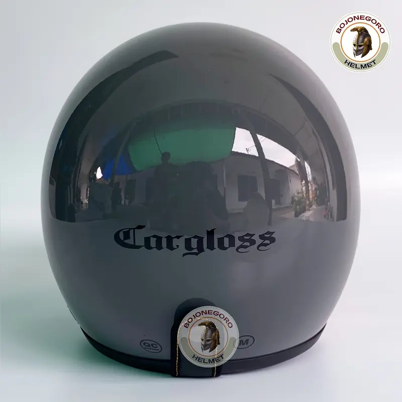 Helm Cargloss cfm DARK GRAY GLOSY Half Face Original Helmet 1