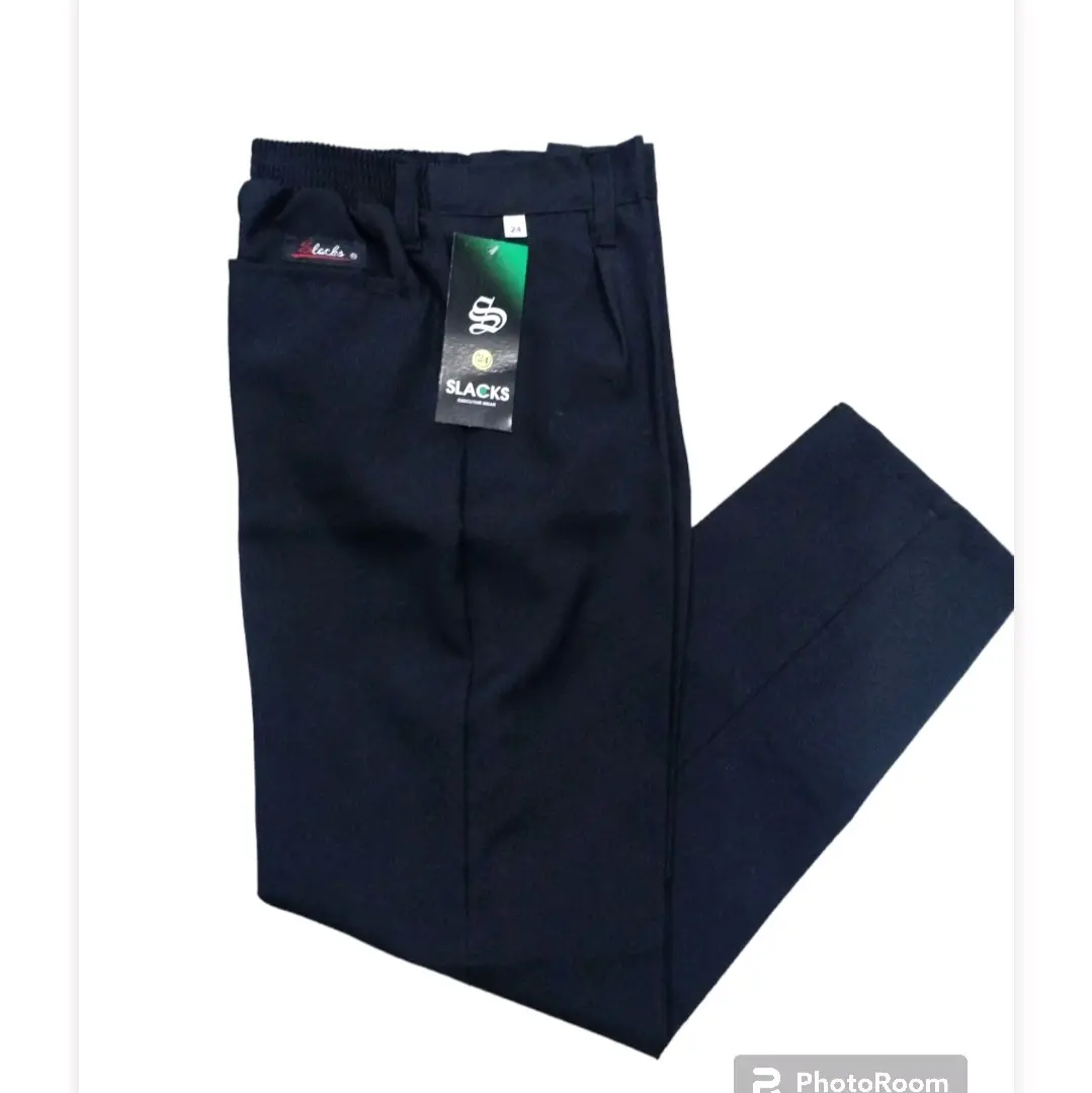 garter black pants for school uniform Slim-fitting