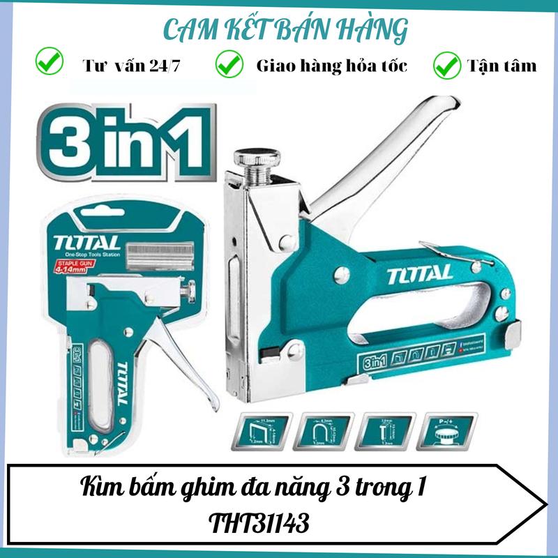 Kìm bấm đinh ghim đa năng 3 trong 1, 2 in 1 THT31143, THT31146 tặng kèm ghim