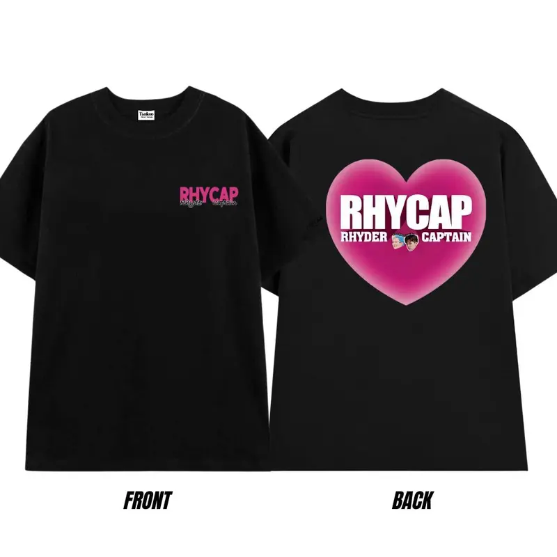 Áo đôi RhyCap cho fan của couple Rhyder Captain boy thun cotton thoáng mát co dãn 2 chiều form regular, áo phông nam nữ uinsex cổ tròn in hình rhycap anh trai say hi ATSH aothun 0