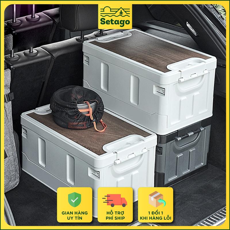 Boxable - Thùng gấp gọn 60L, 36L cao cấp kèm nắp gỗ - Thùng đựng đồ cốp sau đa năng dành cho ô tô, phù hợp đi dã ngoại, du lịch, câu cá tiện lợi với dung tích siêu lớn Phụ Tùng