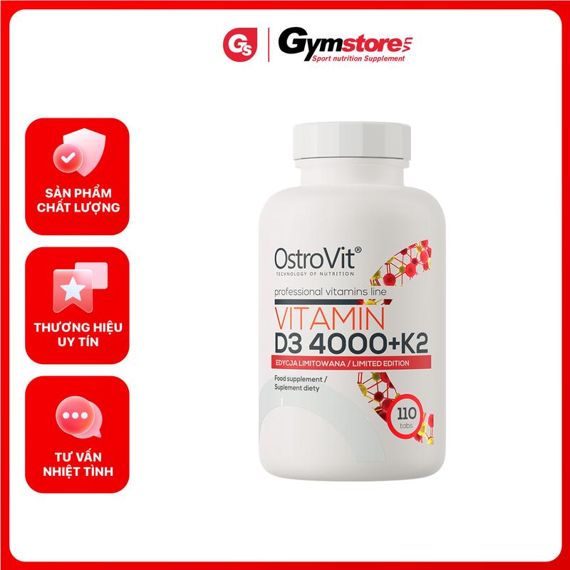 Viên uống Ostrovit Vitamin D3 4000IU + K2, 110 Tablets | Made in Poland