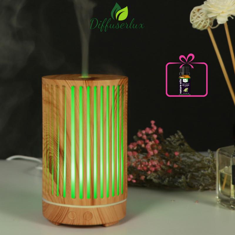 Máy xông tinh dầu máy khuếch tán tinh dầu trụ nhựa dọc 200ml - Diffuserlux Tạo Độ Ẩm Phun Sương