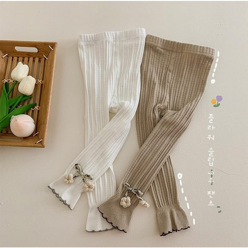 Quần legging cho bé gái, Quần dài dáng ôm đính hoa cho bé từ 1 đến 4 tuổi 7