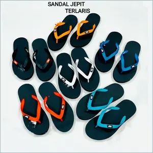 sandal jpit pria wanita polos/sandal kekinian Karet