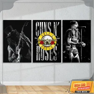 Poster Kayu - Hiasan Dinding Poster Kayu Guns N Roses [20X30] Wall Decor Pajangan Dinding - Notsleep Store Kertas