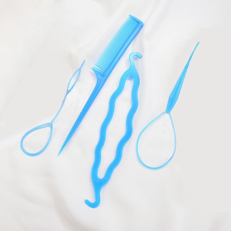 4pcs Hair Braiding Tool Set, Plastic Hair Twisters, Creative Heatless Hair Styling Tools 7