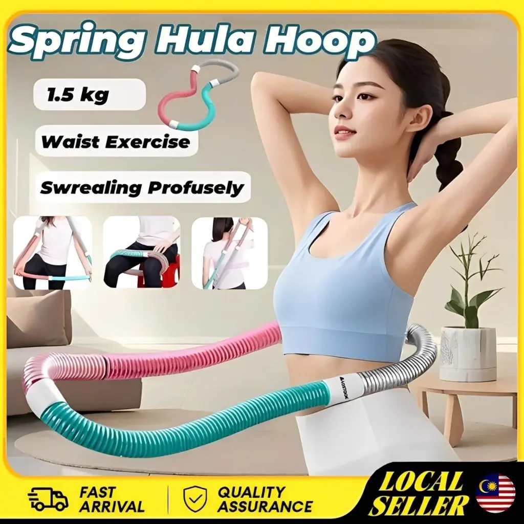 Spring hula hoop, stretch or shrink, steel spring, waist exercise ...