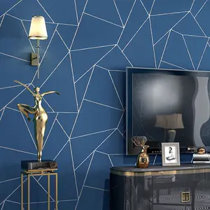 Wallpaper Dinding Motif Geometris 45cm x 10m Pvc