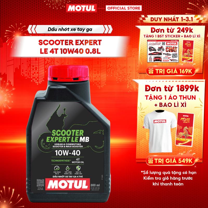  Dầu nhớt xe tay ga MOTUL SCOOTER EXPERT LE 10W40 1L & 0.8L 