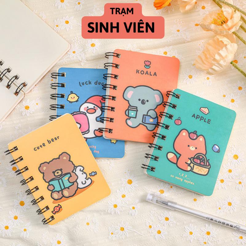 Sổ tay mini note book size A7 hoạt hình dễ thương 0