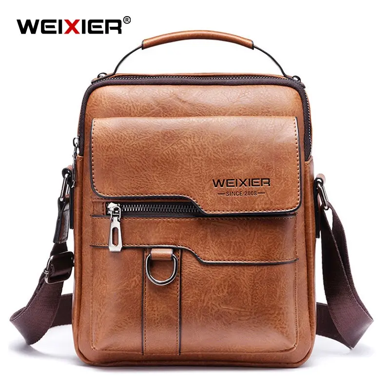 WEIXIER 8642 Tas Selempang Pria Kulit Messenger