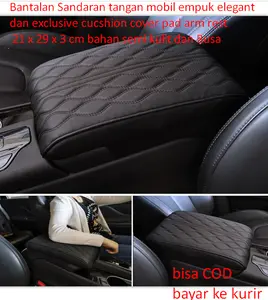 Bantalan Sandaran tangan mobil empuk elegant dan exclusive cucshion cover pad   arm rest 21 x 29 x 3 cm bahan semi kulit dan Busa