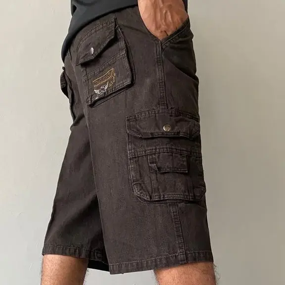 [OFFICIAL DENIS] Celana Cargo Pria Polos Pendek Bawah Lutut Cargo Pendek Kimpul Bahan Twil 27 sampai 38 Polos Katun