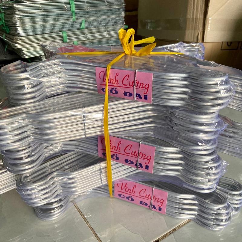 Móc nhôm dày, loại lớn treo đồ người lớn, loại móc V, chất nhôm trắng, không si ( 1 cục móc: 10 cái) - Gia dụng sỉ lẻ Khánh An