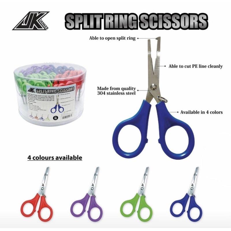 JK STAINLESS STEEL SCISSORS WITH SPLIT RING OPENER - TikTok Shop Malaysia