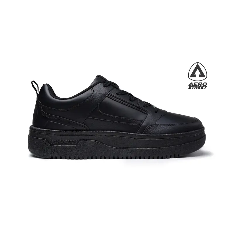 Aerostreet 37-44 Brooklyn Hitam Hitam Hitam - Sepatu Sneakers Casual Sport 2