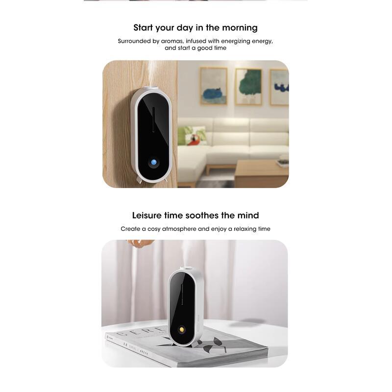 Product Introduction of Máy Xông Tinh Dầu Treo Tường, Tự Động, Chạy Bằng USB, Có Ánh Sáng Xung Quanh Và Hẹn Giờ, Máy Xông Tinh Dầu Thơm, Thích Hợp Sử Dụng Trong Gia Đình Và Thương Mại, Với Tinh Dầu Hilton 19