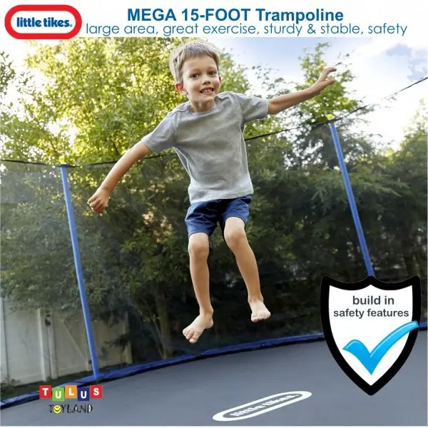 Little Tikes Mega 15 Foot Trampoline Trampolin besar 15 FT Playground Outdoor Olahraga Anak 3